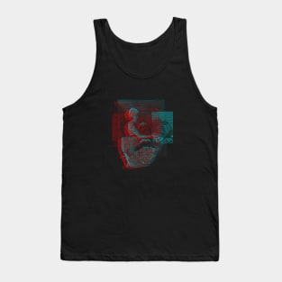 Digital Glitch Art Cursed Internet Image Design #3 Tank Top